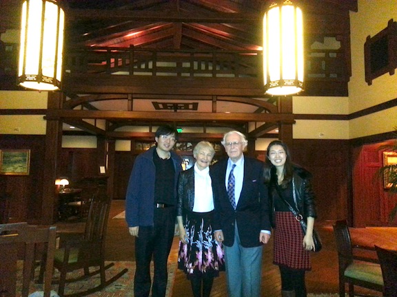 Shengqiang Cai, with Mrs. Bazant, Prof. Zdenek Bazant, and Jennifer Sun